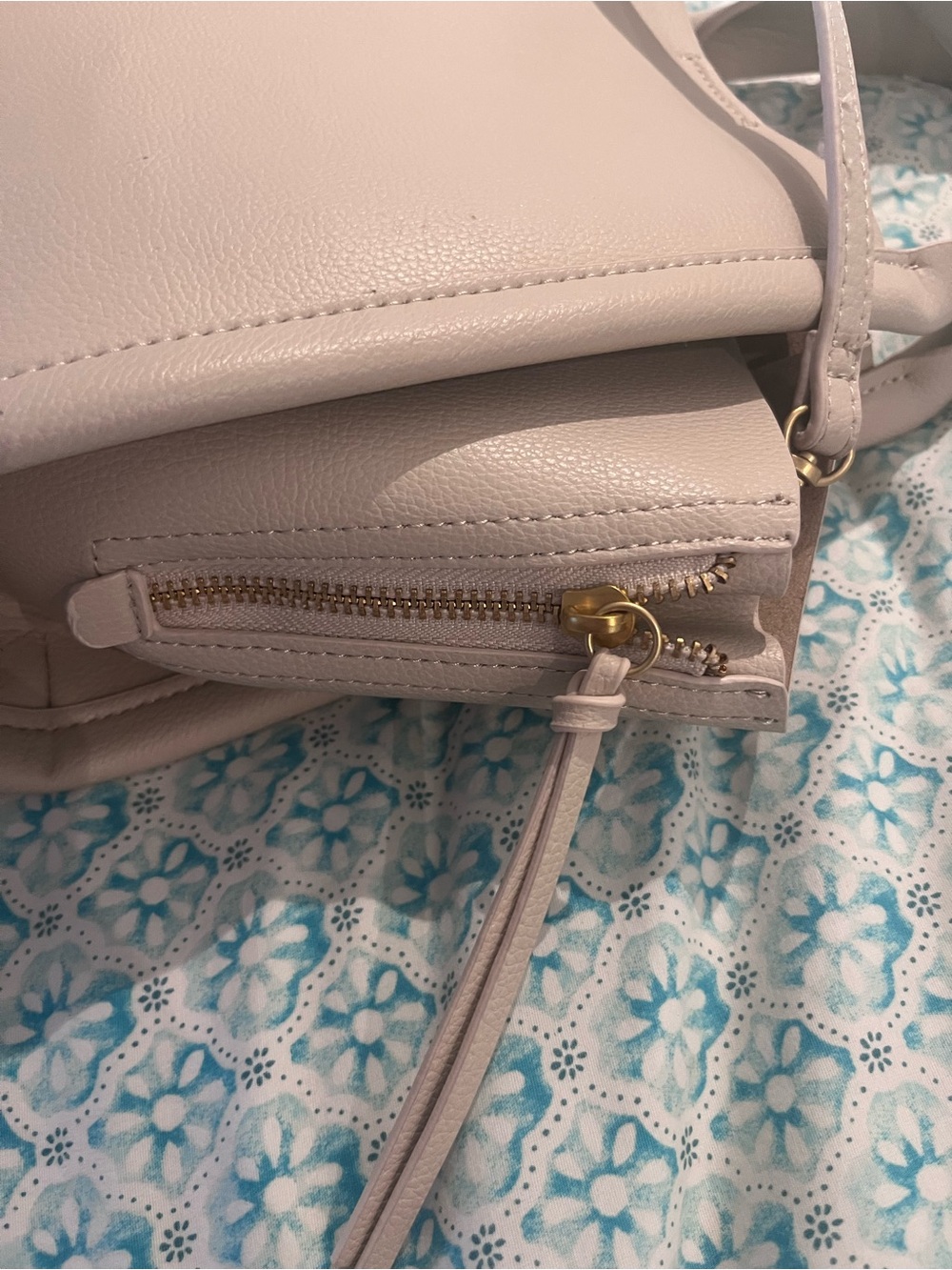 Zara Mini Pebbled Leather Top-Handle Crossbody — Light Beige - Picture 4 of 10